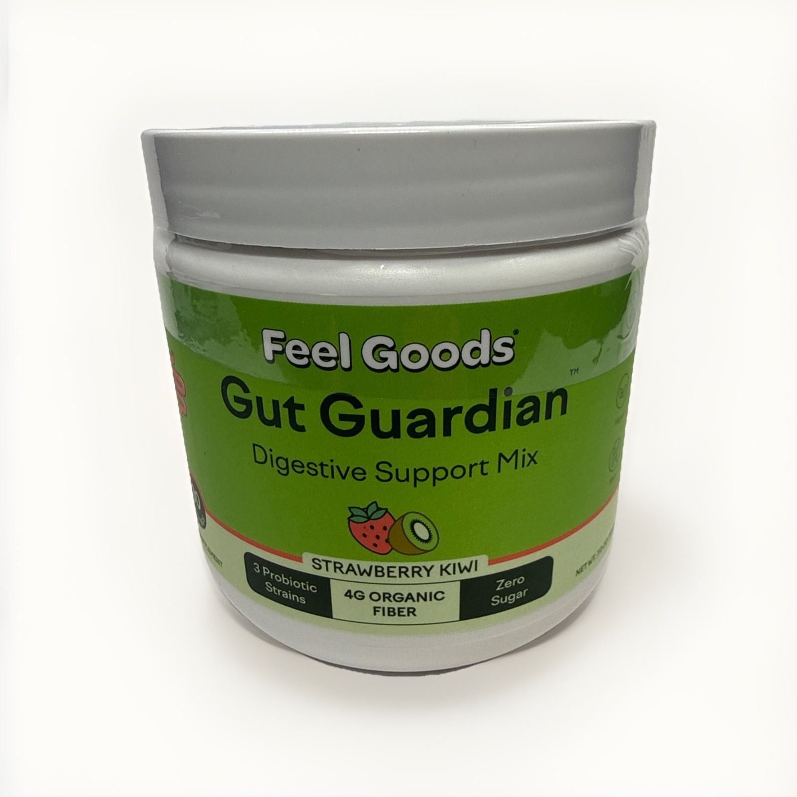 Feel Goods Gut Guardian Digestive Support Mix, Strawberry Kiwi, 4g Organic Fiber