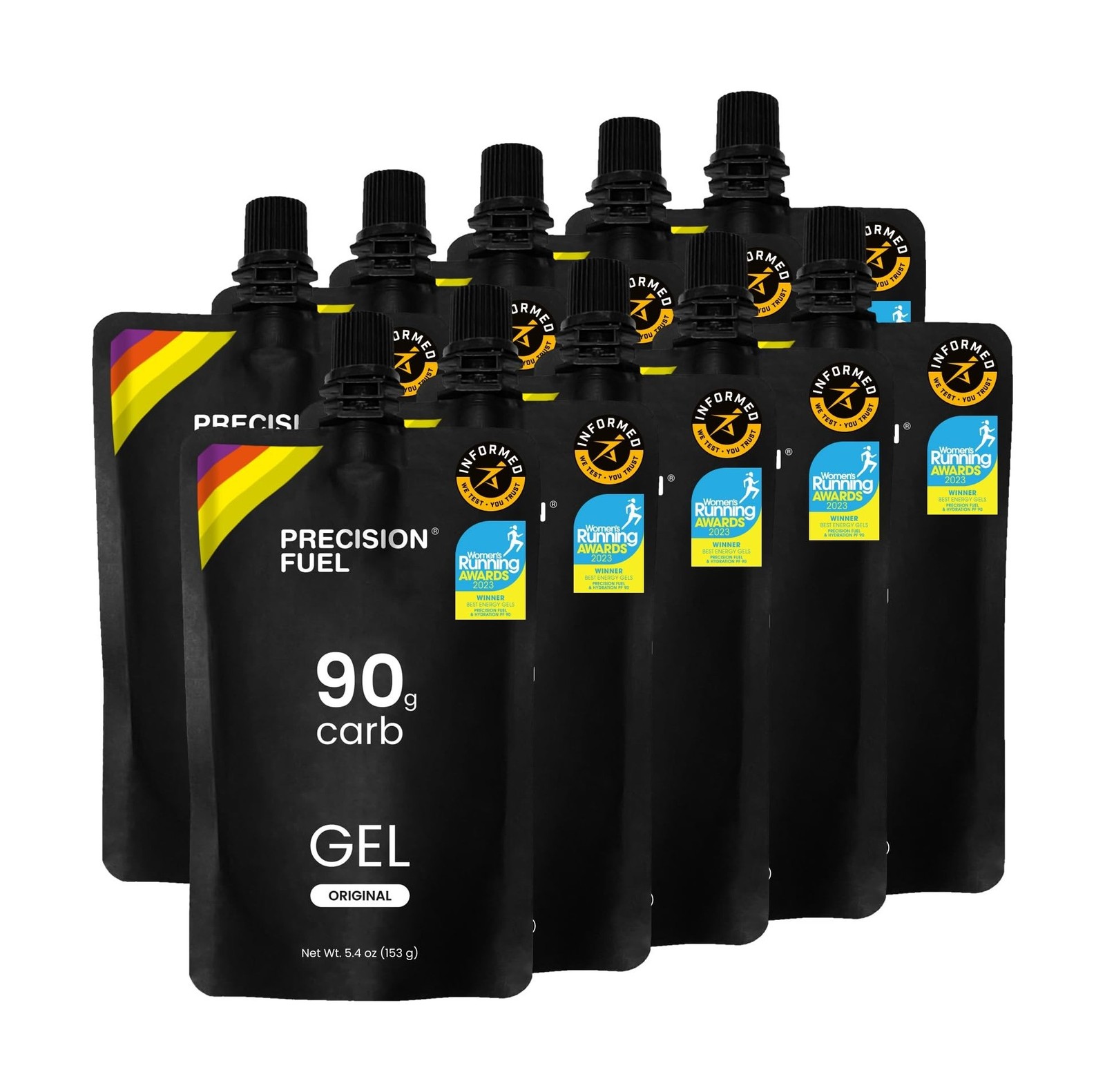 Precision Fuel PF90 Energy Gels – Mild Flavour Running Gels for Endurance Ath…