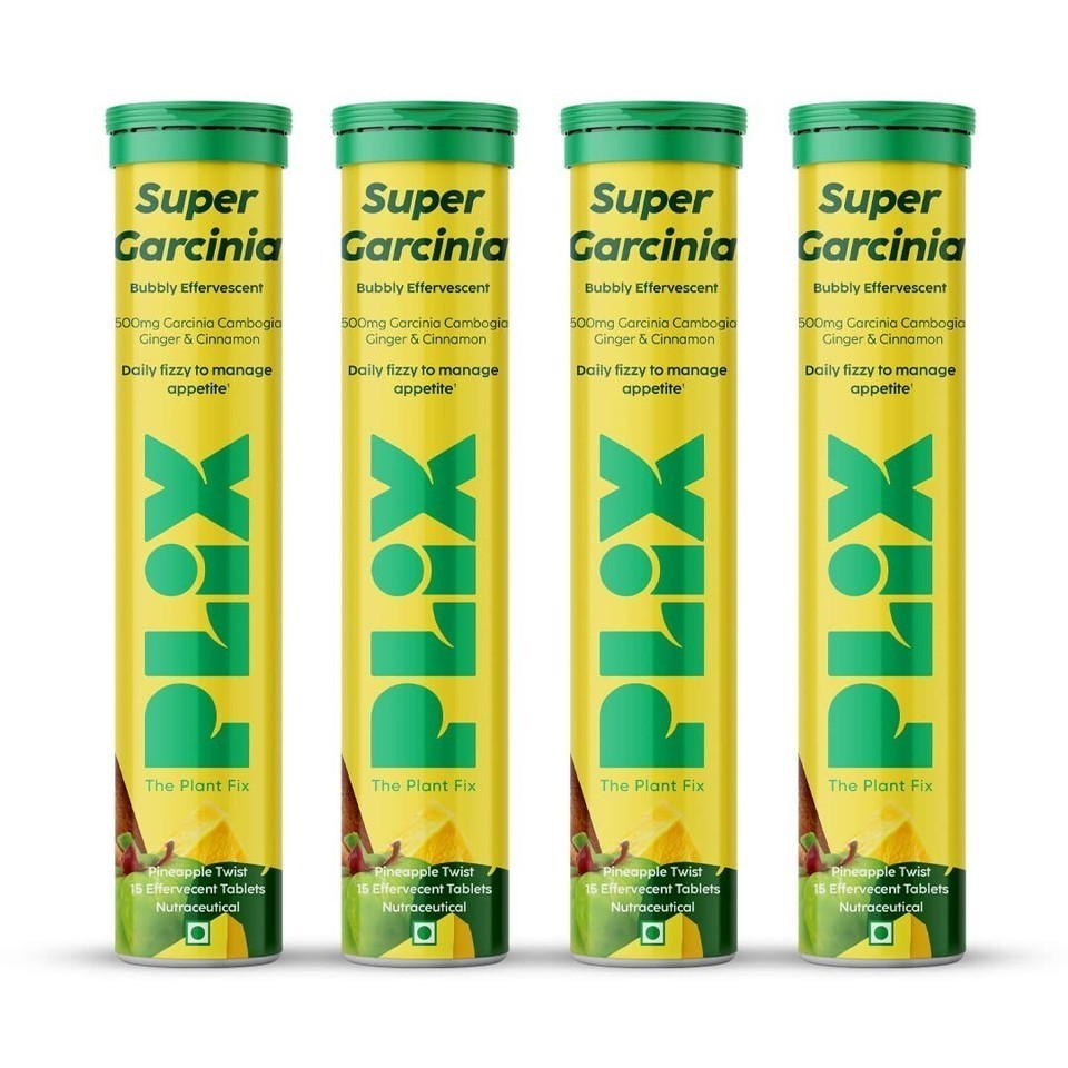 PLIX – THE PLANT FIX – Super Garcinia 15 Effervescen Tabs Pack of 4