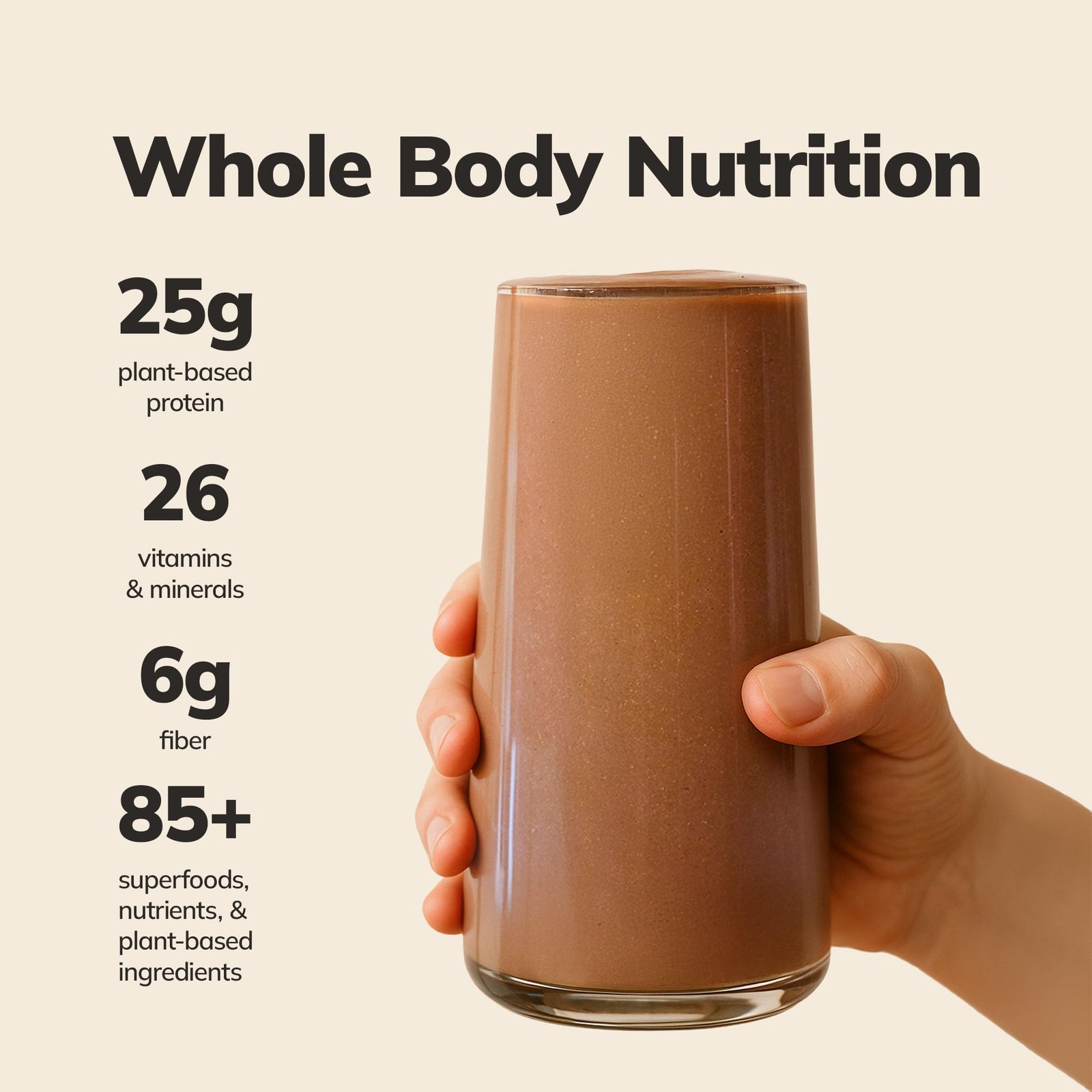 Ka’Chava Whole Body Meal Shake Chocolate 2 lb – Vegan Protein Powder