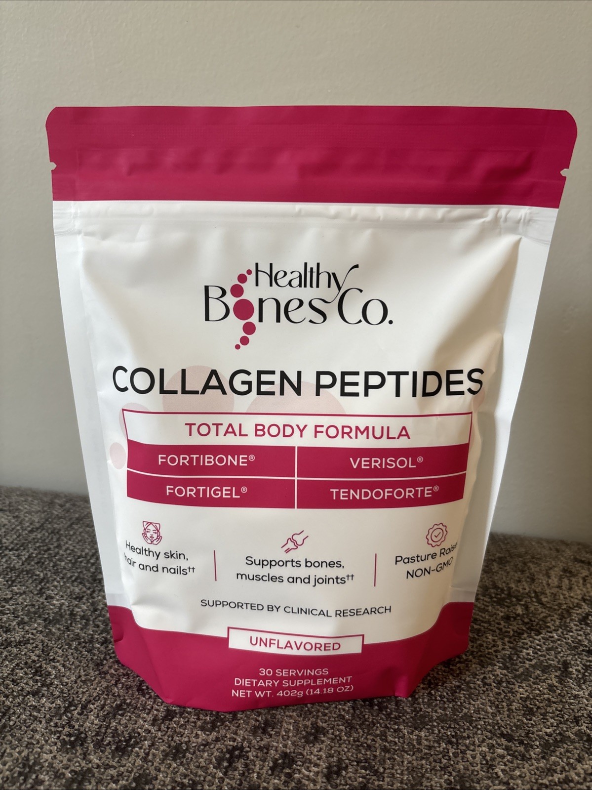 FORTIBONE Premium Bone Health Collagen Peptides w/FORTIGEL VERISOL TENDOFORTE…
