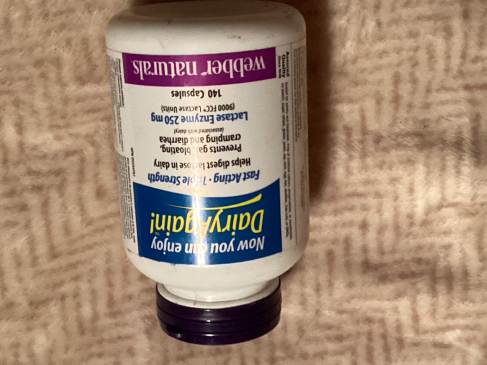 webber naturals lactase enzyme new bottle 140 capsules ❤️Exp June 2027