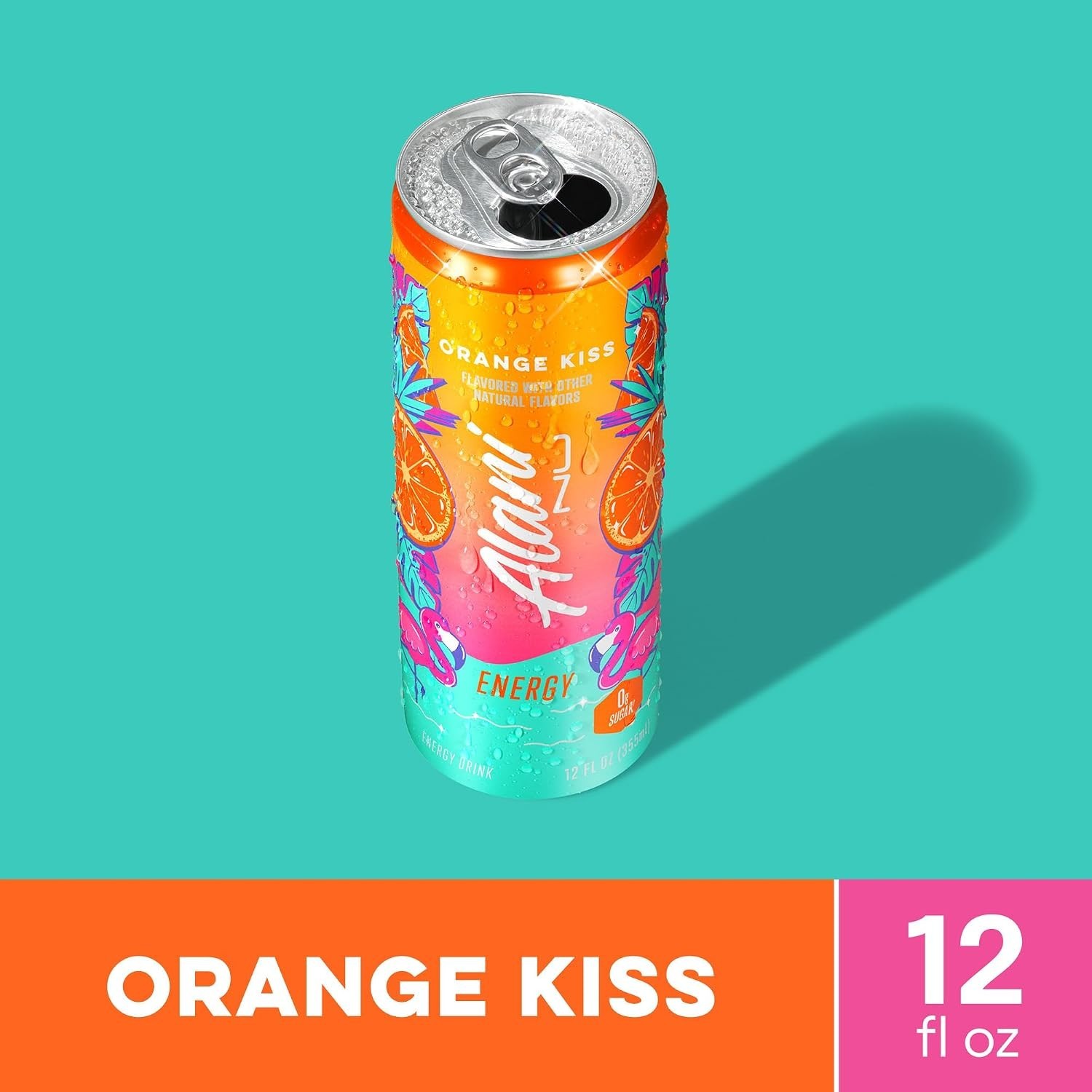Energy Drink 12 Fl Oz Can Orange Kiss Sugar Free Low Calorie Gluten Free B Vi…