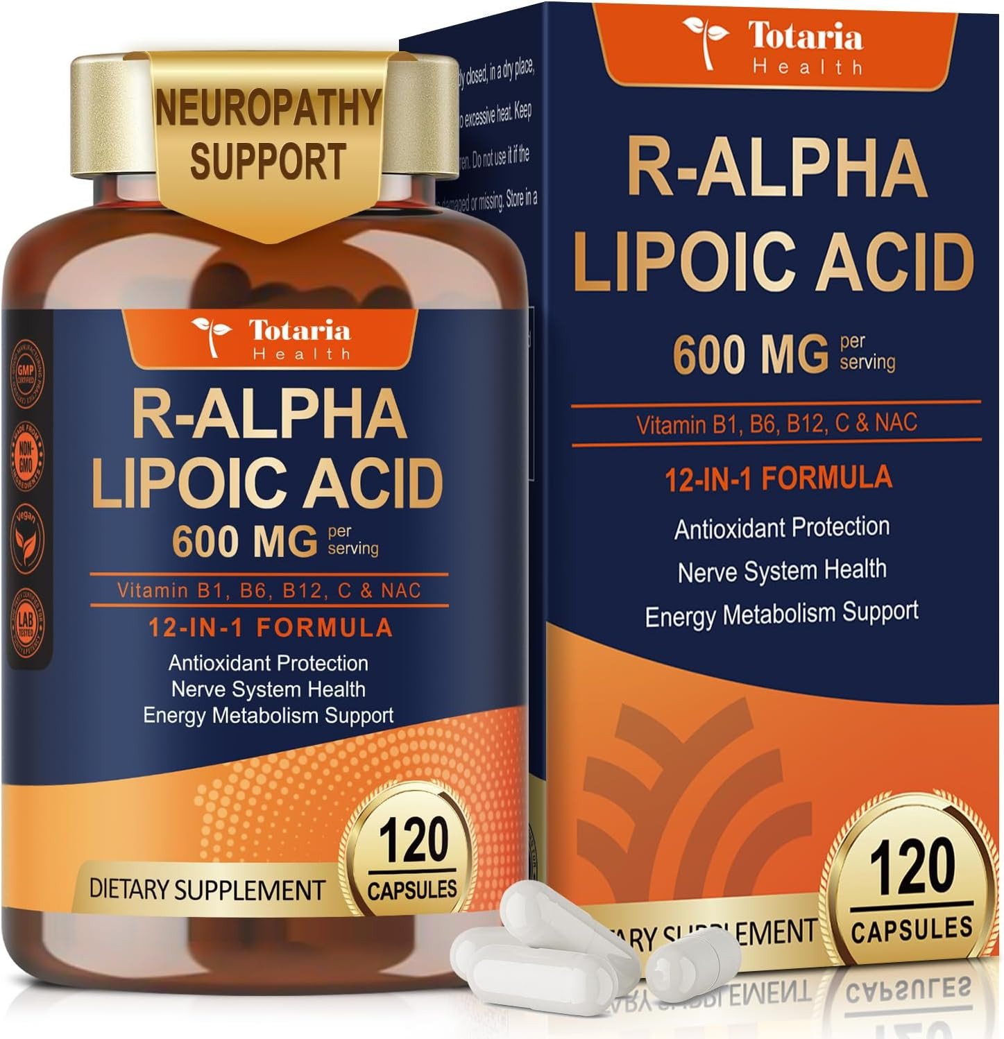 R Alpha Lipoic Acid 600Mg – Stabilized ALA Supplement for Neuropathy Support Cap