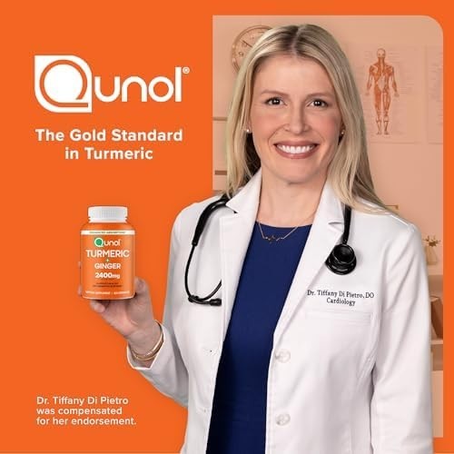 Qunol Turmeric & Ginger 2400mg Supplement – 105 Count – Pack of 3