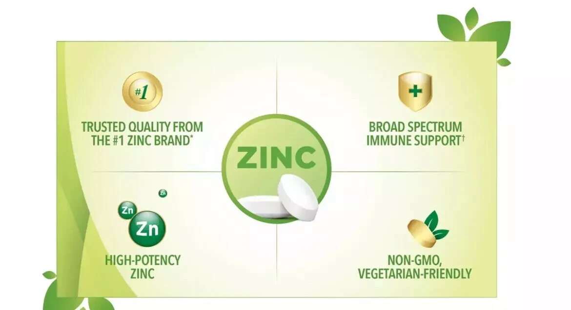 NATURES BOUNTY ZINC 50mg 400 ct Tablets Supports SYSTEM FUNCTION Immune Health