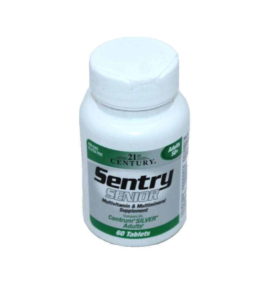 Sentry Senior Multivitamin & Multimineral Supplement Adults 50+ 60 Tablets 07/25
