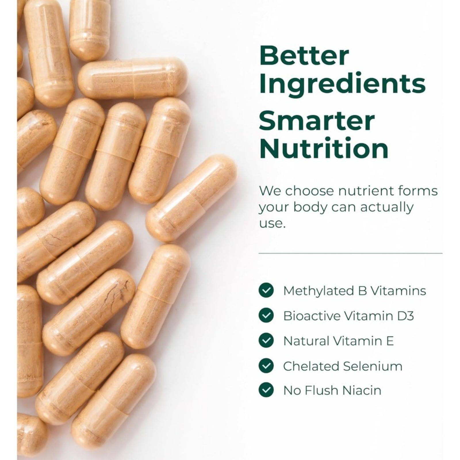 Multivitamin Men Methylated Daily Capsules B12 A D C Zinc Magnesium 60 capsules