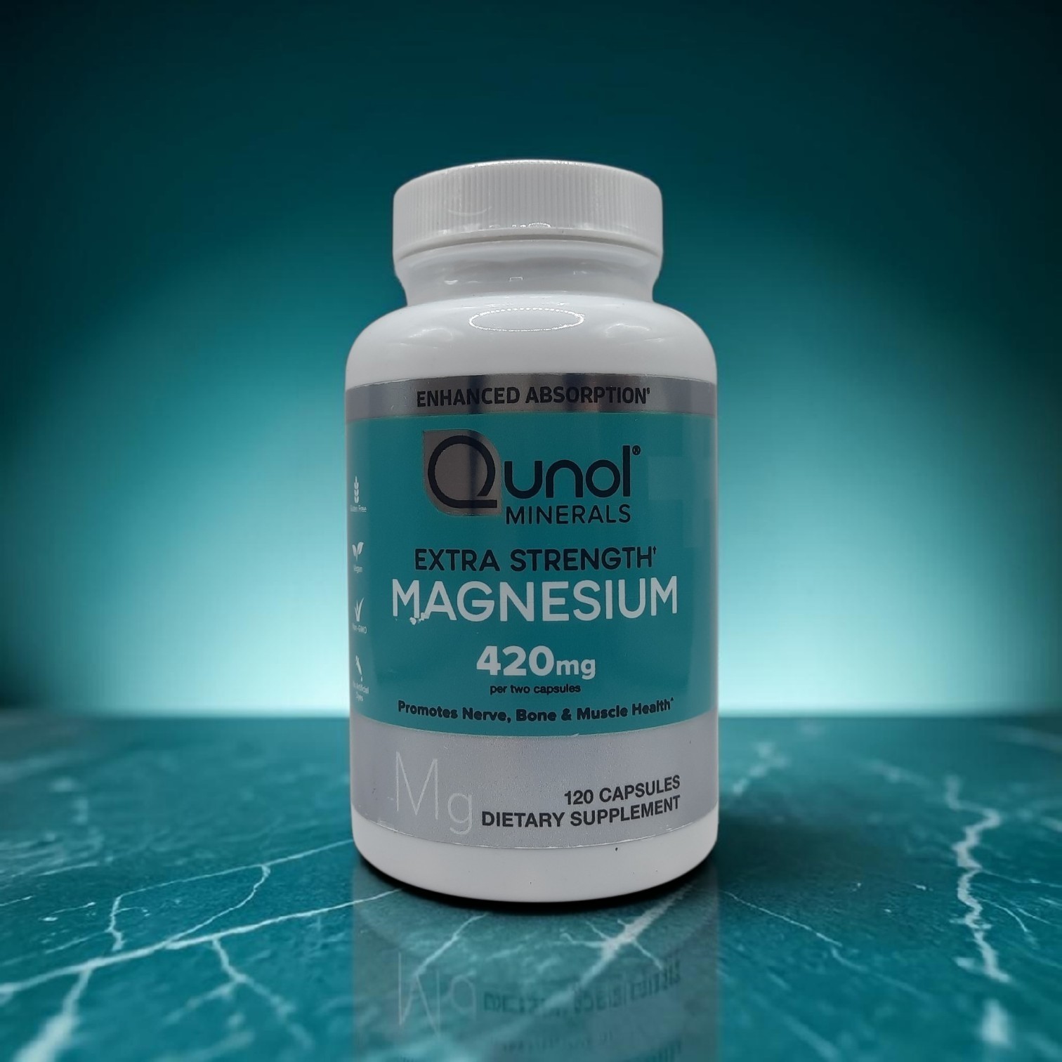 Qunol Extra Strength Magnesium 420mg 120 Cap New Exp 11/2027