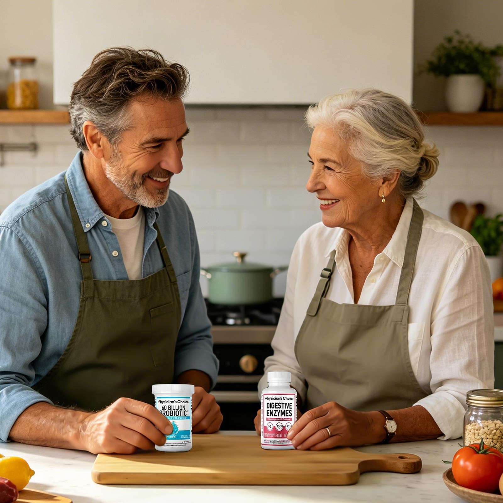Physician’s CHOICE Advanced Gut Health Bundle: 60 Billion Probiotics 30ct + Dige