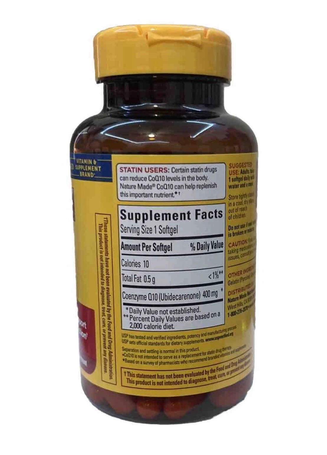 Nature Made CoQ10 400mg 90 Softgels Extra Strength Exp 2027