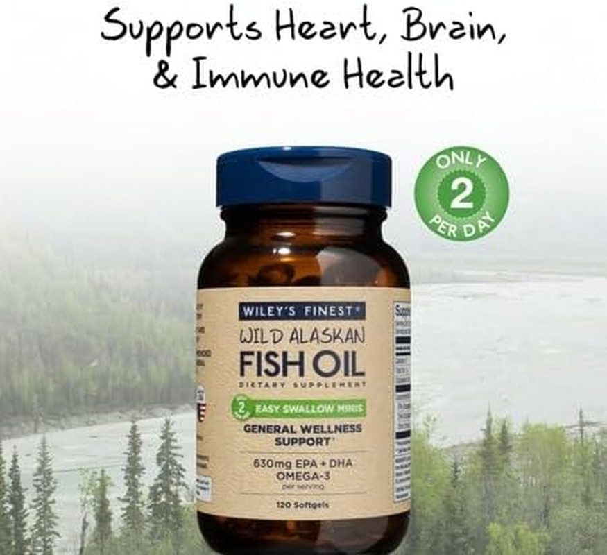 Wild Alaskan Fish Oil Easy Swallow Minis – Omega-3 Fish Oil Supplement for Ad…