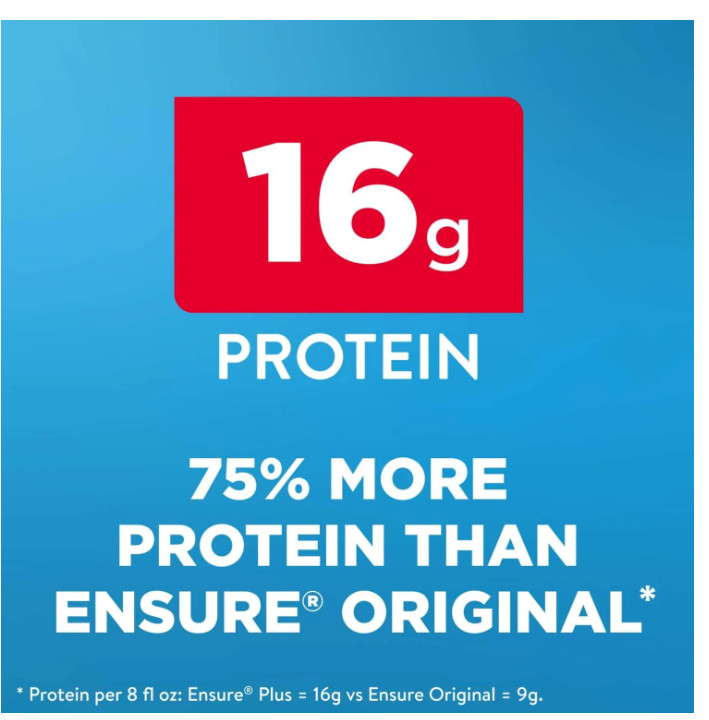 Ensure Plus Nutrition Shake Dark Chocolate 24 Pack 16g Protein 8oz