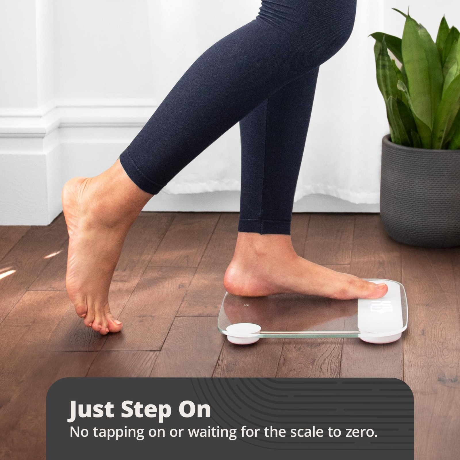Digital Bathroom Scale – High-Precision Body Weight Scale, 400 lb Capacity, Back