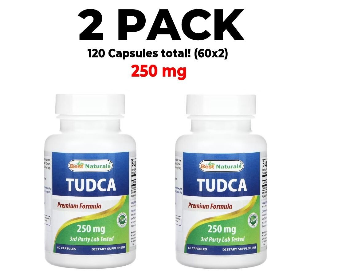 Best Naturals, TUDCA, 2 PACK, 250 mg, 60 Capsules each (120 total!)