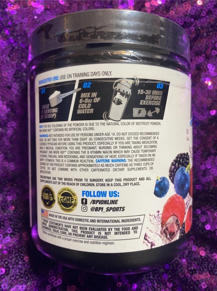 2-Pack BPI Sports ONE MORE REP Berry Splash Legendary 1.M.R Perform – 25 Serving