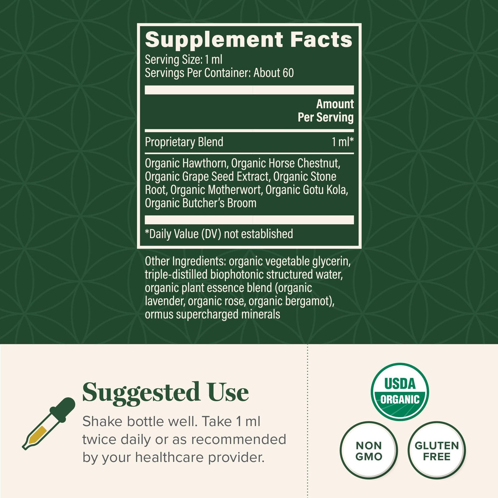 Global Healing Plant-Based Vein Health Liquid Vegan Supplement Drops to Suppo…