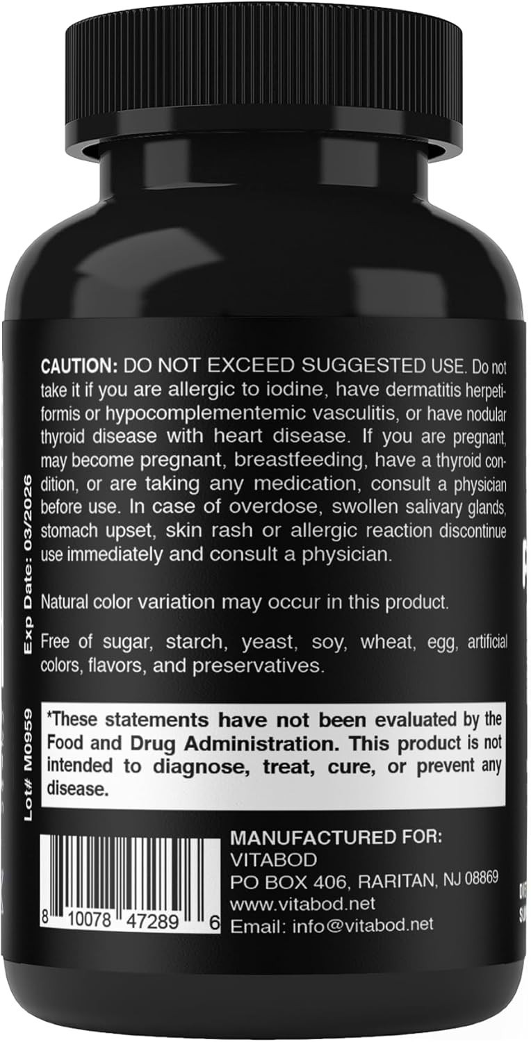 Potassium + Iodide Pills Tablets☆130 mg Supplement ☆ Survival Kit Fallout
