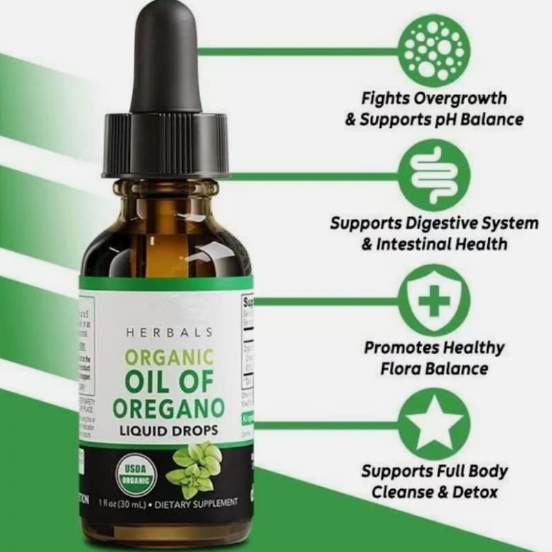 Herbals Supplements Oil Oregano of – Gut & Immune Support Organic Liquid Drops