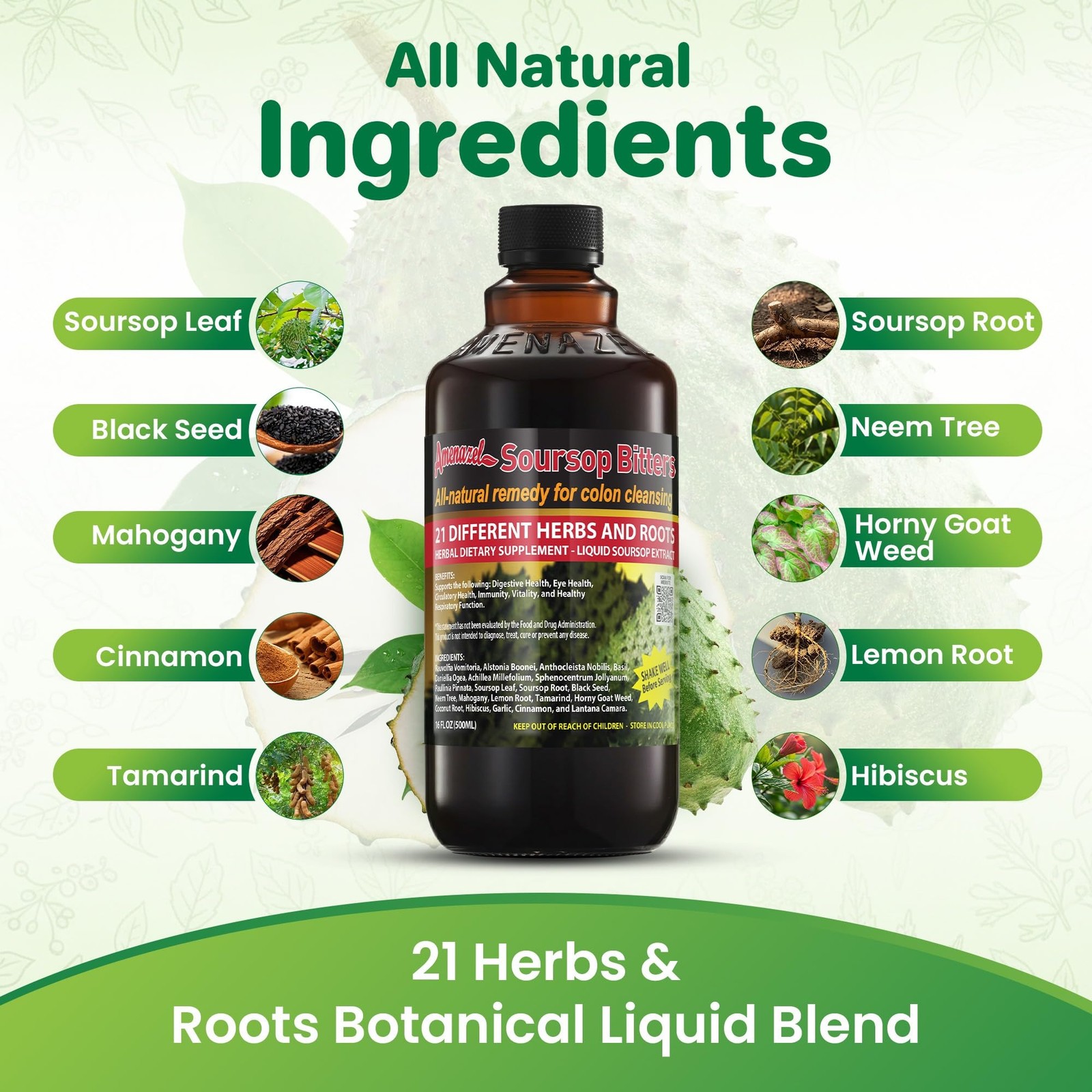 Organic Soursop Bitters, 16 fl oz