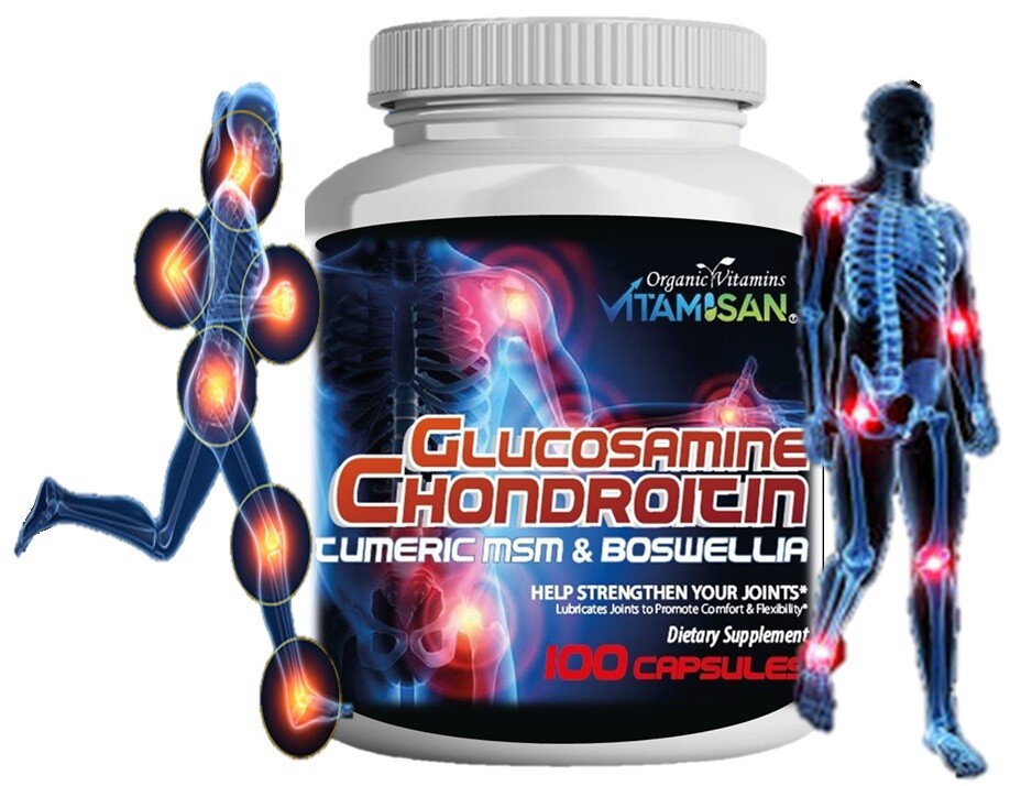 Glucosamine Chondroitin Turmeric & MSM 200 CAPSULES – Bones, Joint Support Pills