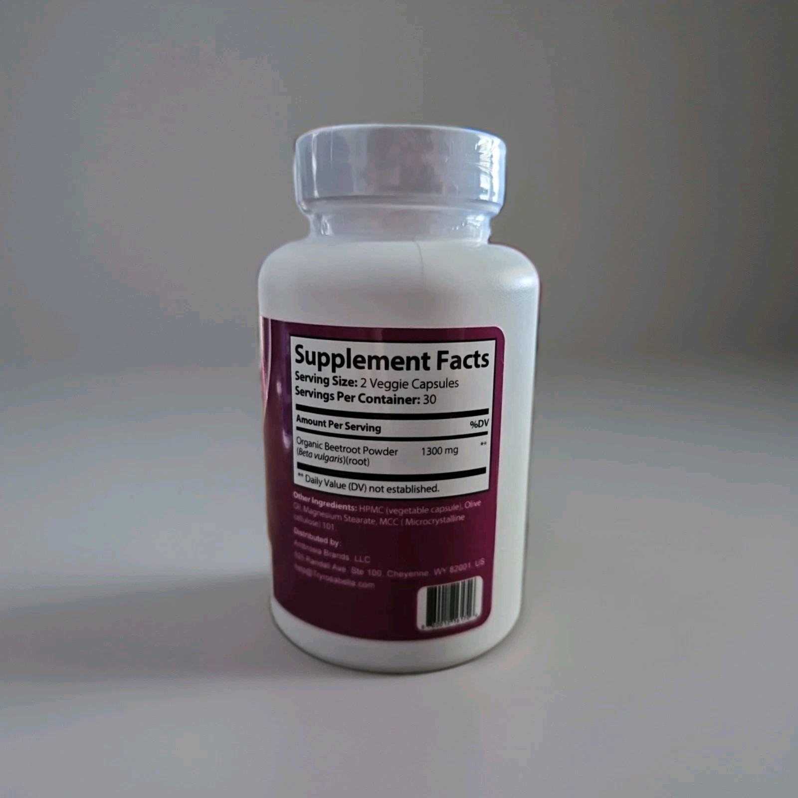 Rosabella Organic Beetroot 60 Cap Supplement Natural Energy 1/28 Beet Root
