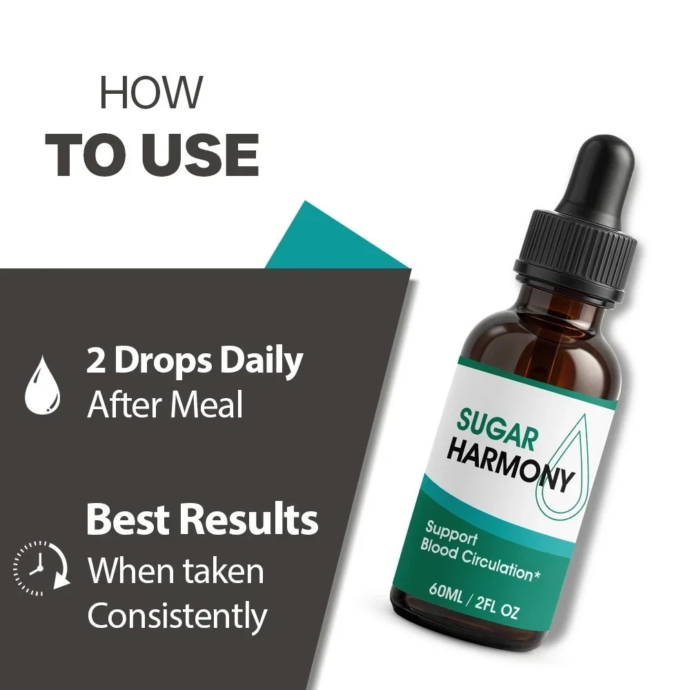 (5 Pack) Sugar Harmony Drops, SugarHarmony Maximum potency Blood Support