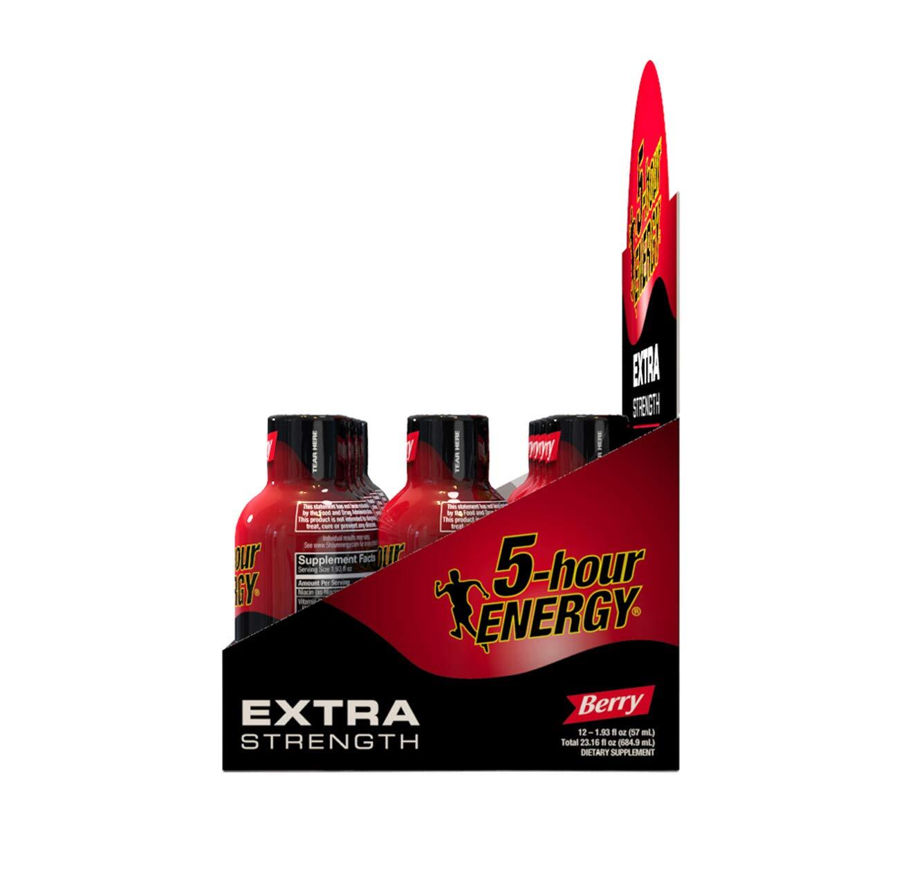 5-hour ENERGY Shot, Extra Strength, Berry, 1.93 Ounce, 24 Count