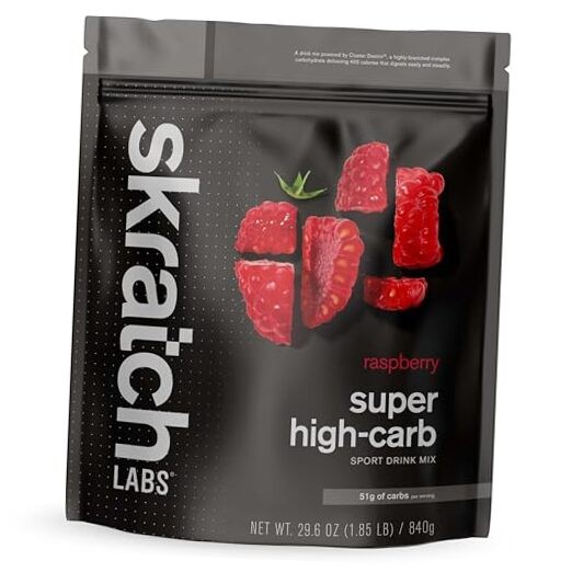 Super High-Carb Drink Mix Packets – 8 Servings (Pack of 1) Raspberry
