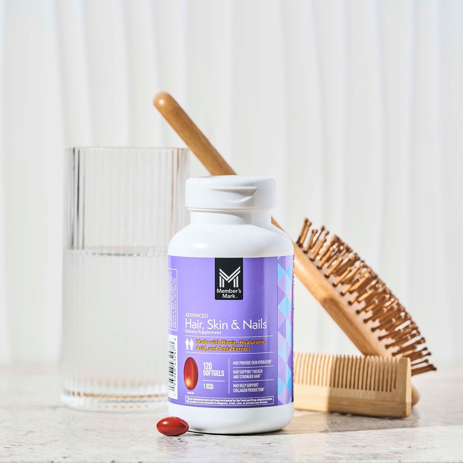 Member’s Mark Advanced Hair, Skin & Nails Softgels, 120 ct. Hyaluronic Acid