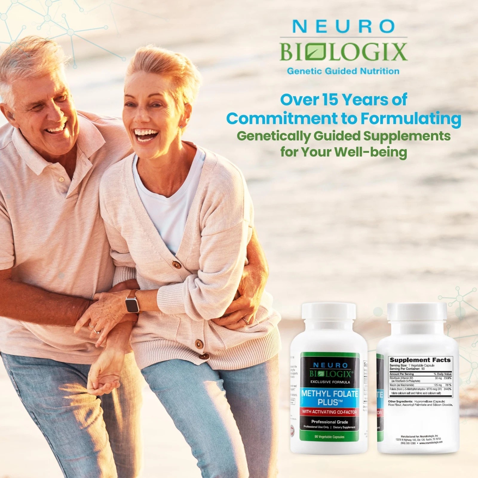 Neuro Biologix Methyl Folate Plus L-5 Methylfolate B Vitamins 90 Capsules
