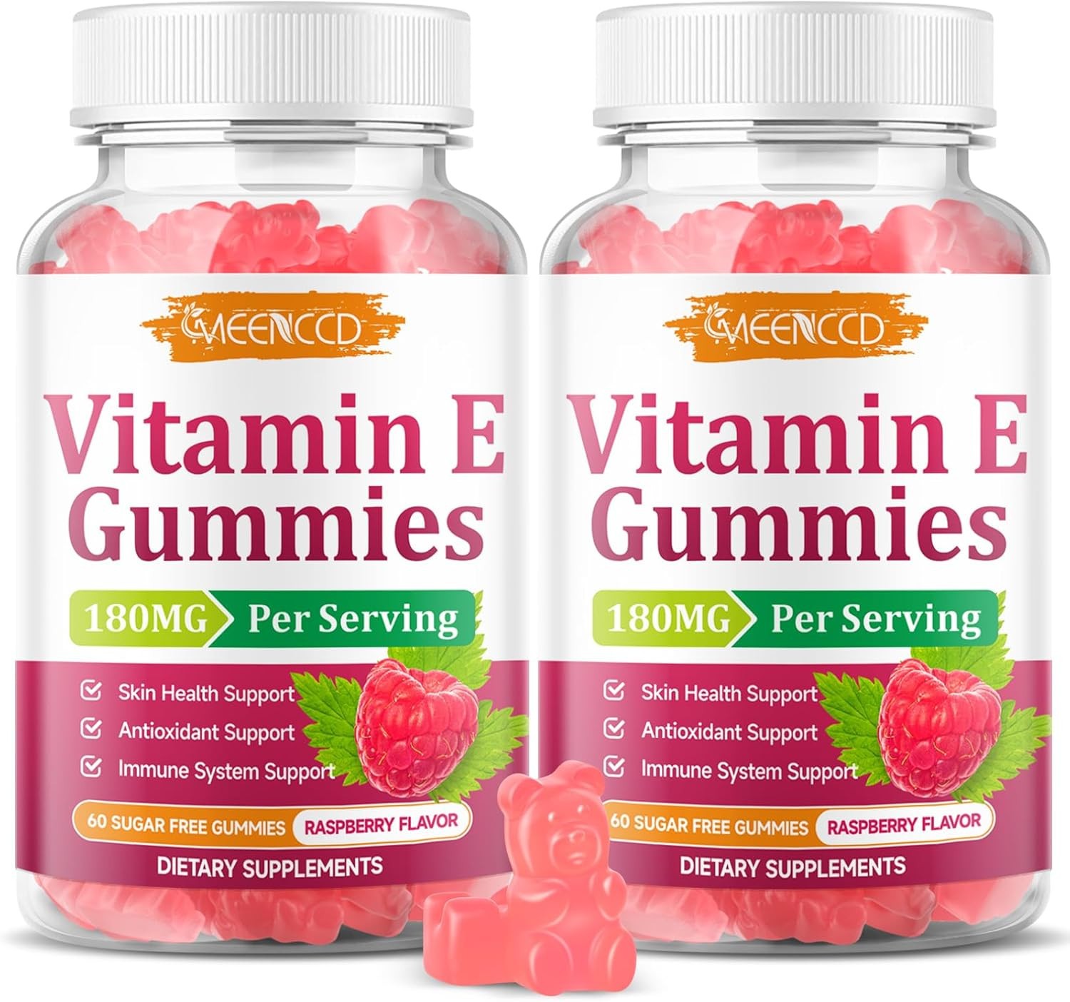 MEENCCD Vitamin E Gummies 400 IU 120 Count 2 Pack Sugar Free
