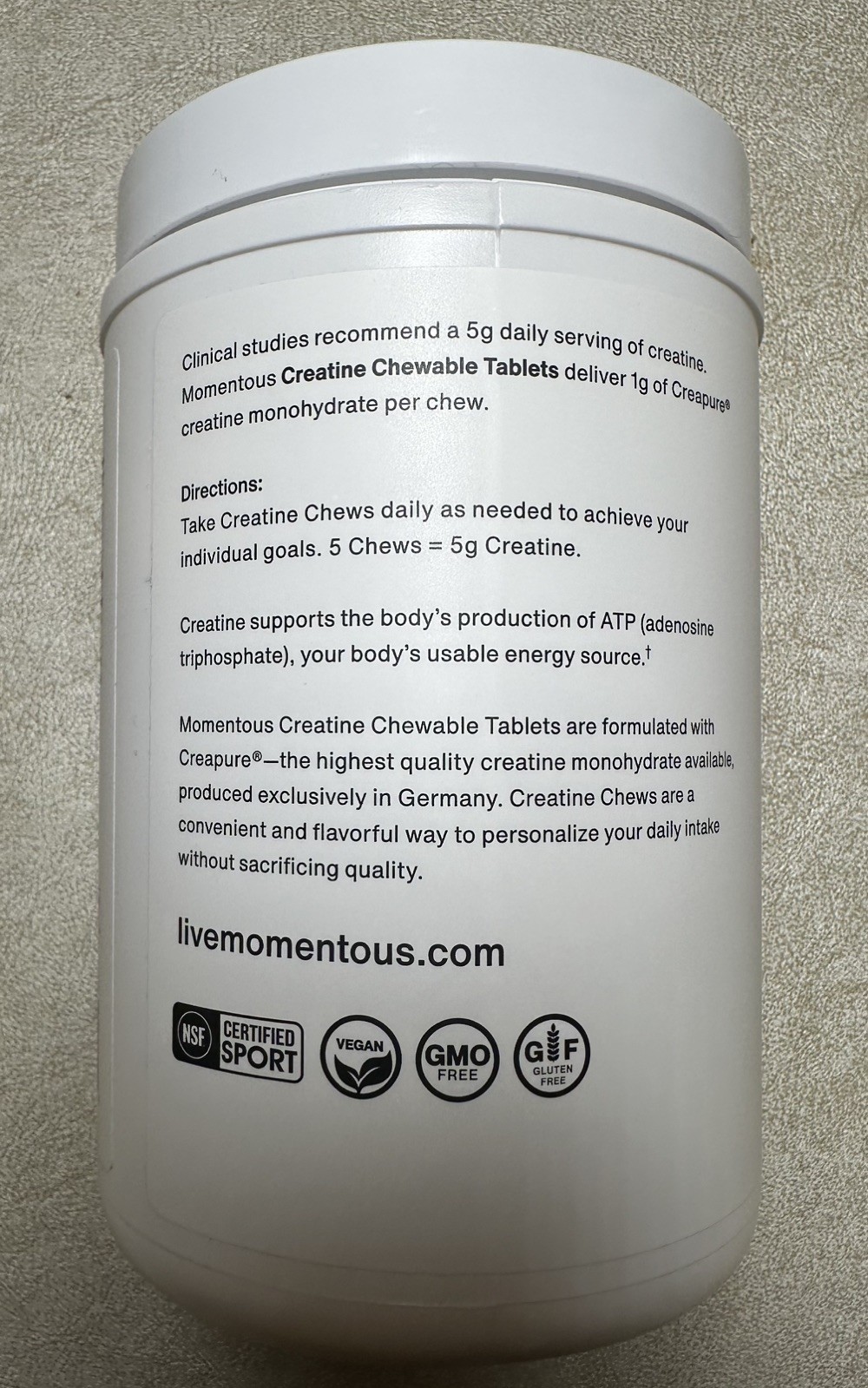 Momentous Creatine Chews 150-Count – Mango FREE SHIPPING Exp 02/28