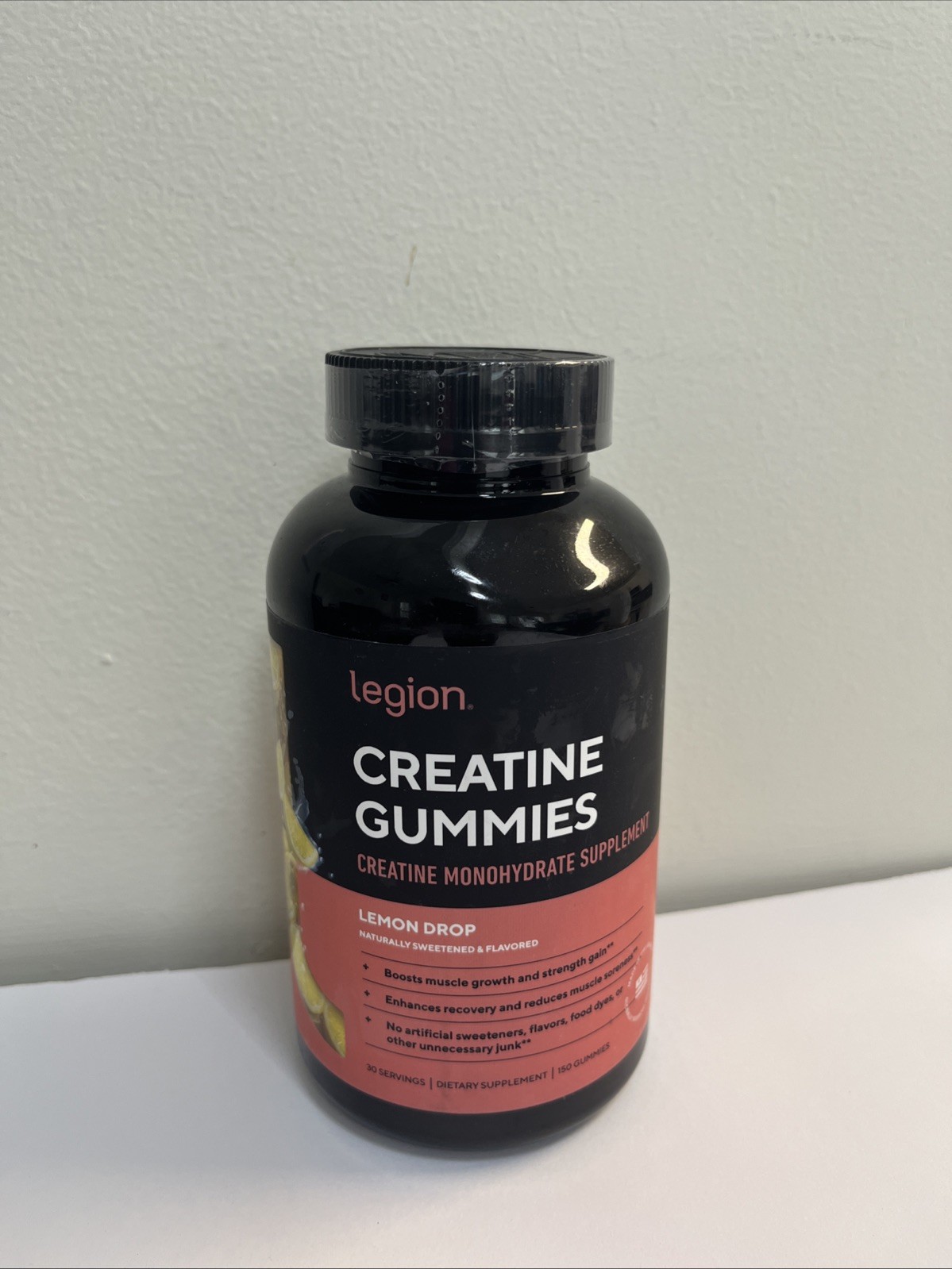 Legion Creatine Monohydrate Gummies Lemon Drop 5000mg 30 Servings Exp 12/2026