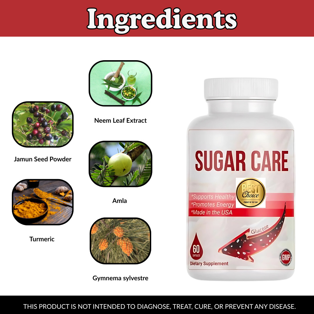 Sugar Care | Advance Support Supplement | Capsules for Men & Women | 300 Capsule