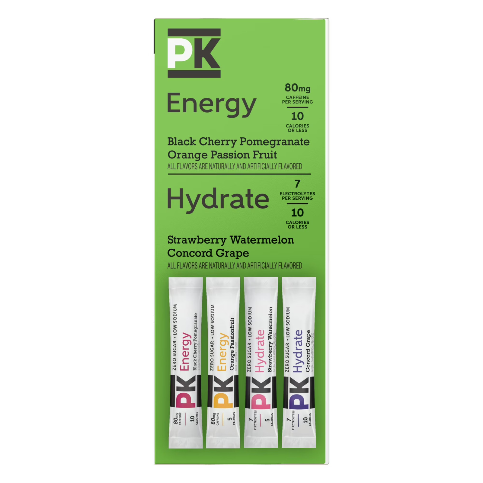 Pure Kick Energy & Hydration Electrolyte Powdered Drink Mix Variety pack, 60 Ct