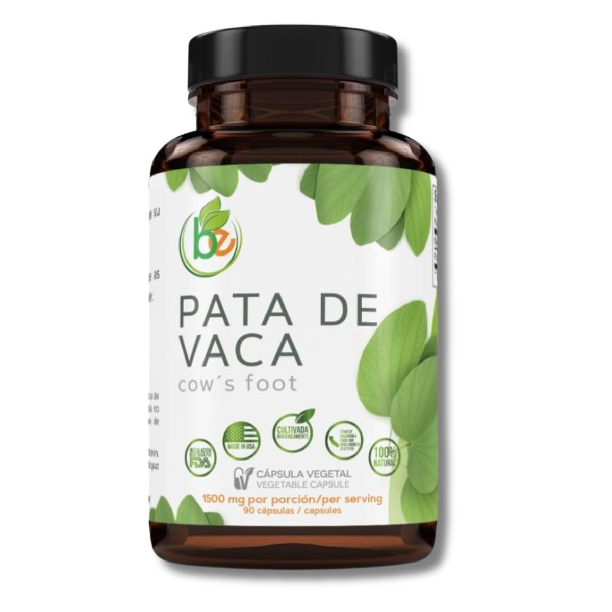 Pata de Vaca Capsules(Cow’s Foot) – 1500 mg Per Serving, 90 Veggie Caps – 100%