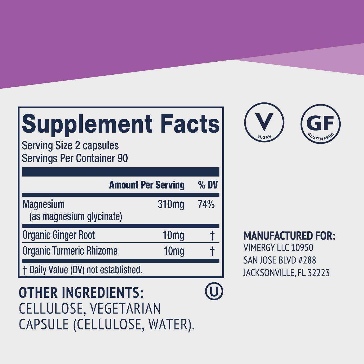 Vimergy Magnesium Glycinate, 90 Servings – Promotes Relaxation & Sleep