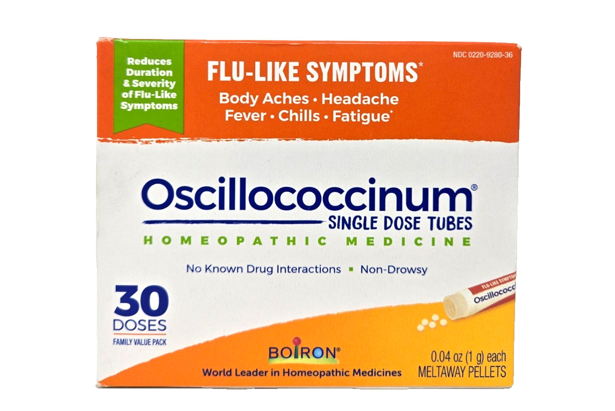 Boiron Oscillococcinum Flu-Like Symptom Homeopathic Medicine, 30 Doses