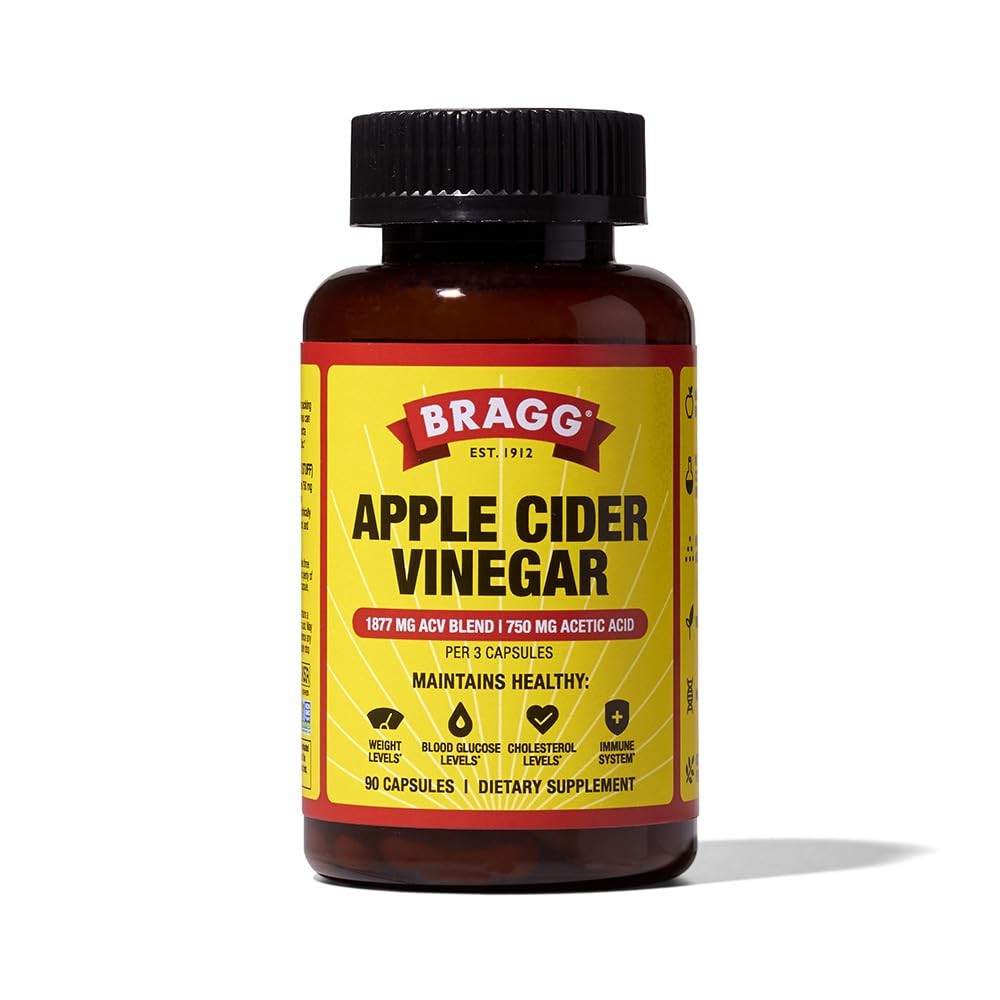 Bragg Apple Cider Vinegar Capsules Vitamin D And Zinc – 90 Capsules – Supports
