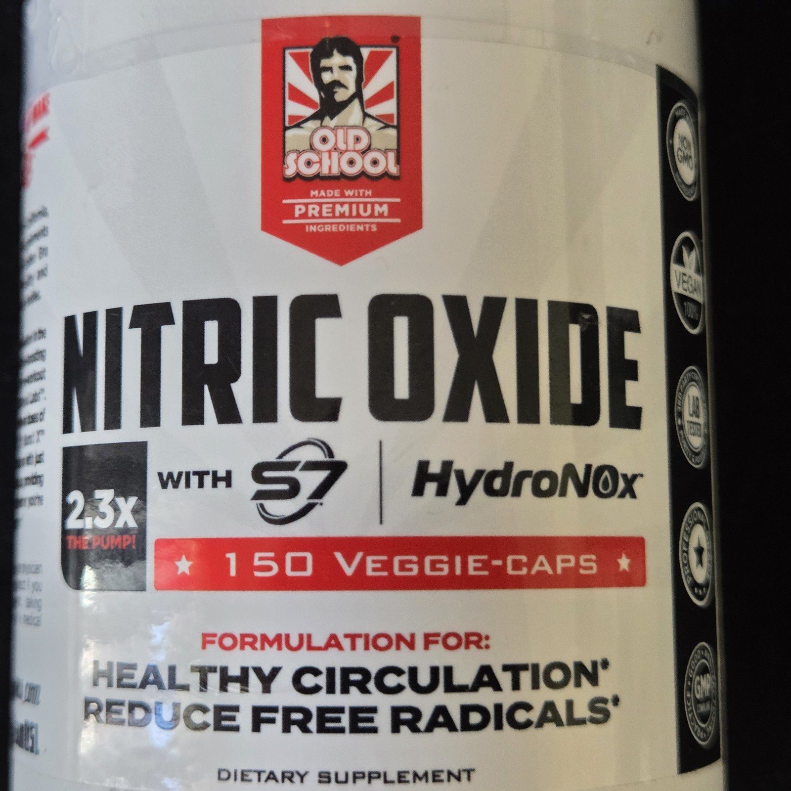 Old School Labs Nitric Oxide Pre-Workout Supplement HydroNOx S7 Blend 30 Serving