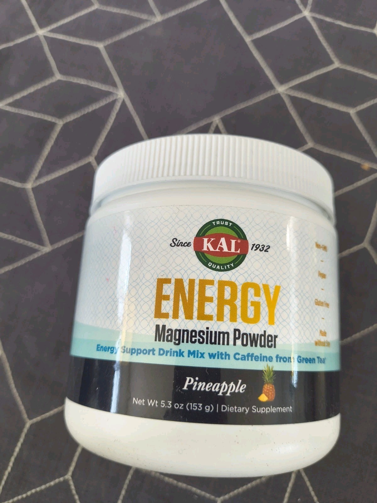 KAL Energy Magnesium Powder 5.3 oz (153 g) Pineapple Flavor 5.3oz Bb 5/31/26