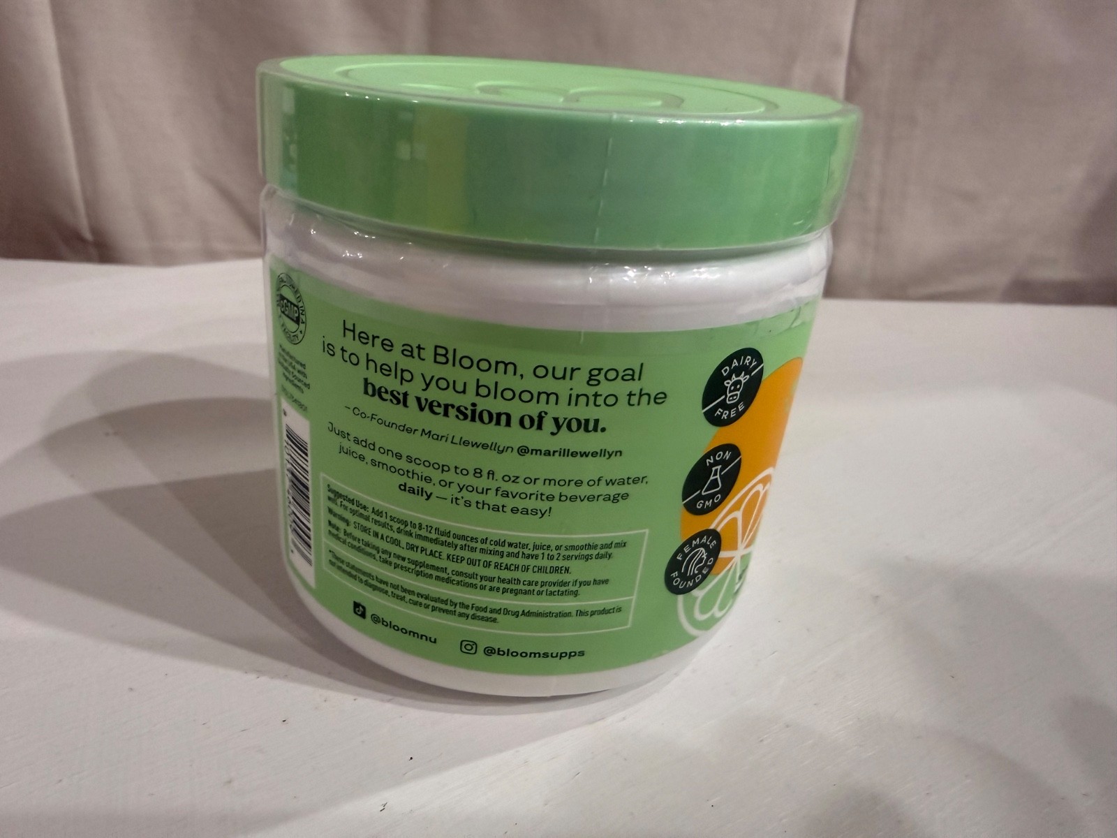 2 ~ Bloom Nutrition Greens & Superfoods Energy Orange Passionfruit 30 Svgs each