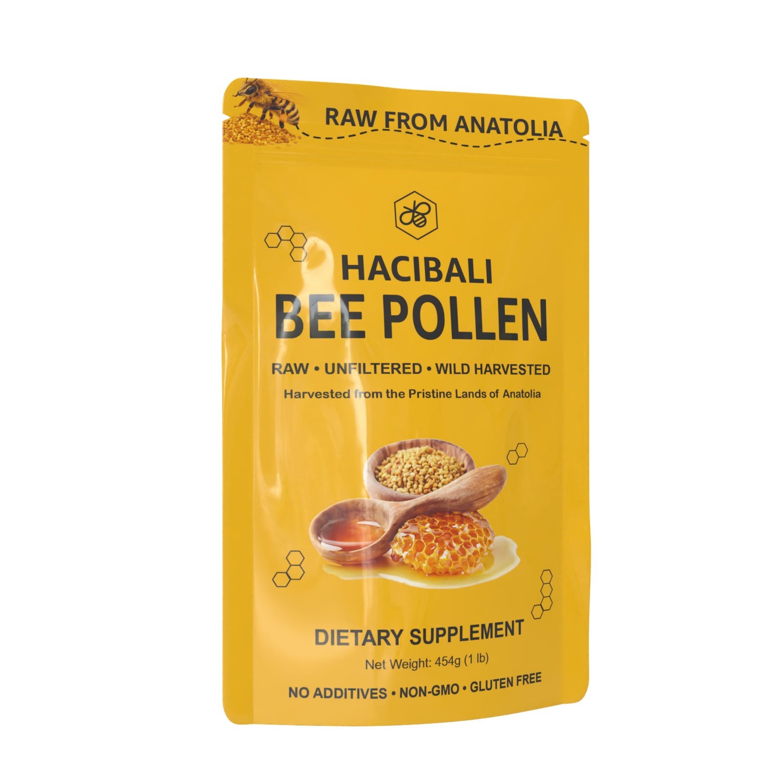 Organic Bee Pollen Granules 1 lb | Raw Natural Superfood | USDA Halal Kosher Cer