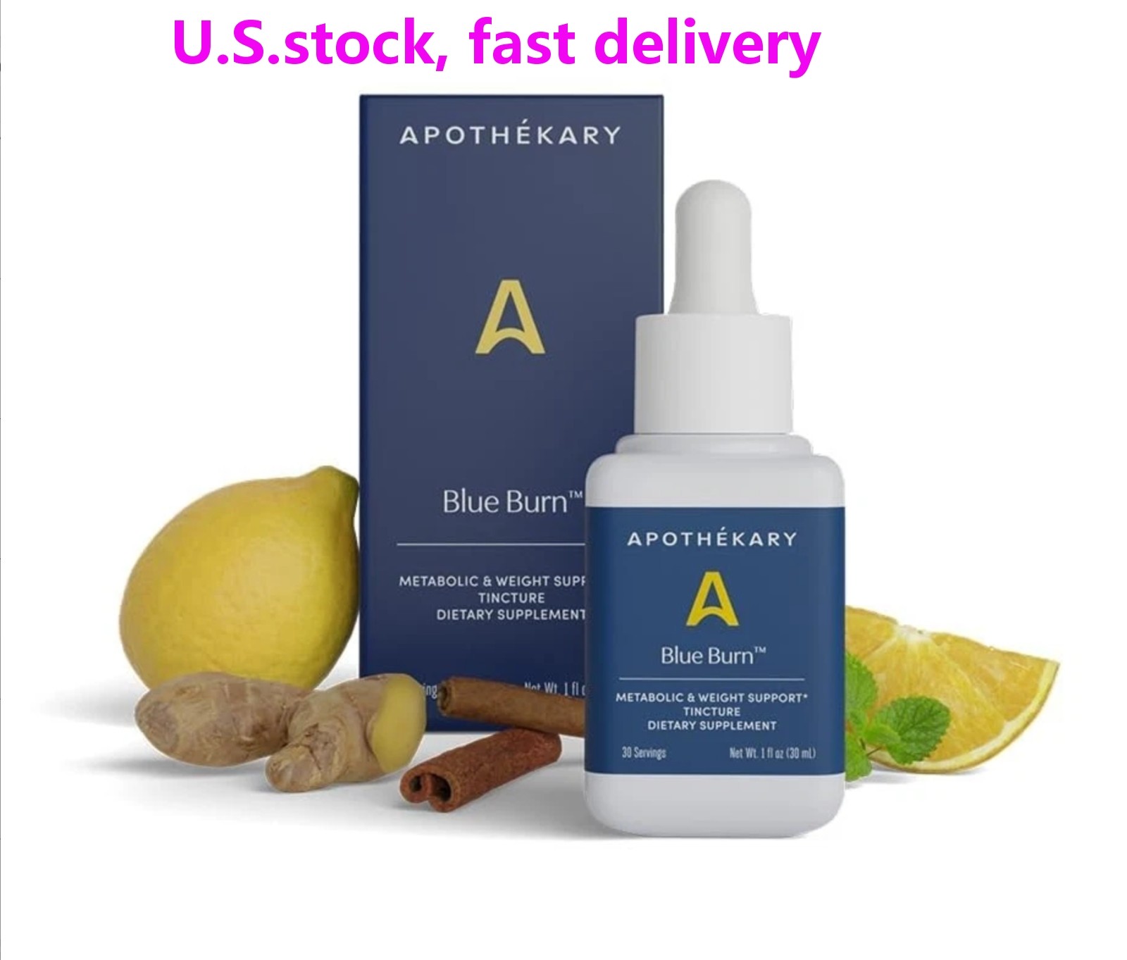 Apothékary Blue Burn Metabolic & Weight Support Tincture 1.0 oz-NEW