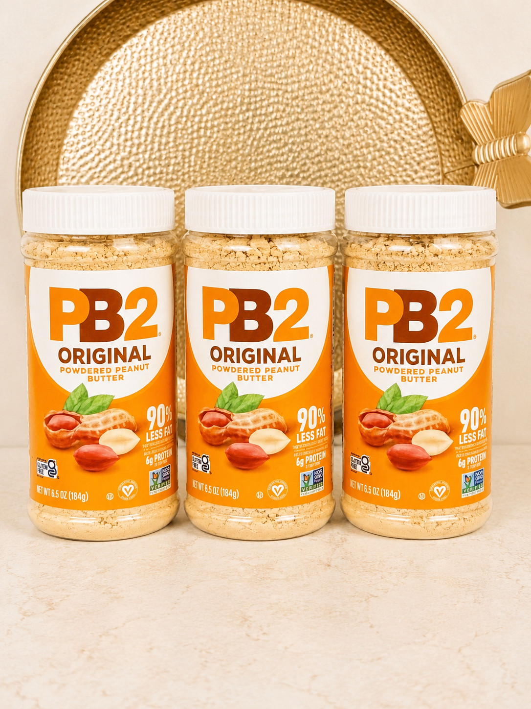 PB2 Original Powdered Peanut Butter 6.5 oz Lot of 3 High Protein Low Fat Peanut