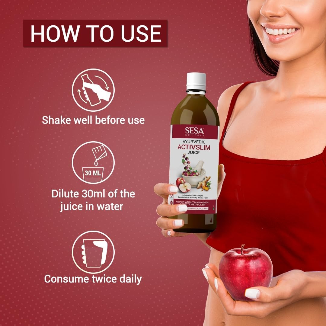 SESA Ayurvedic Activslim Juice, Helps in Weight Management | 1 Liter