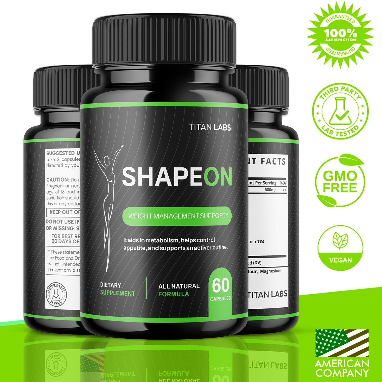 (2 Pack) Shape On Advanced Energy & Fitness Formula Supplement ShapeOn 120 Caps