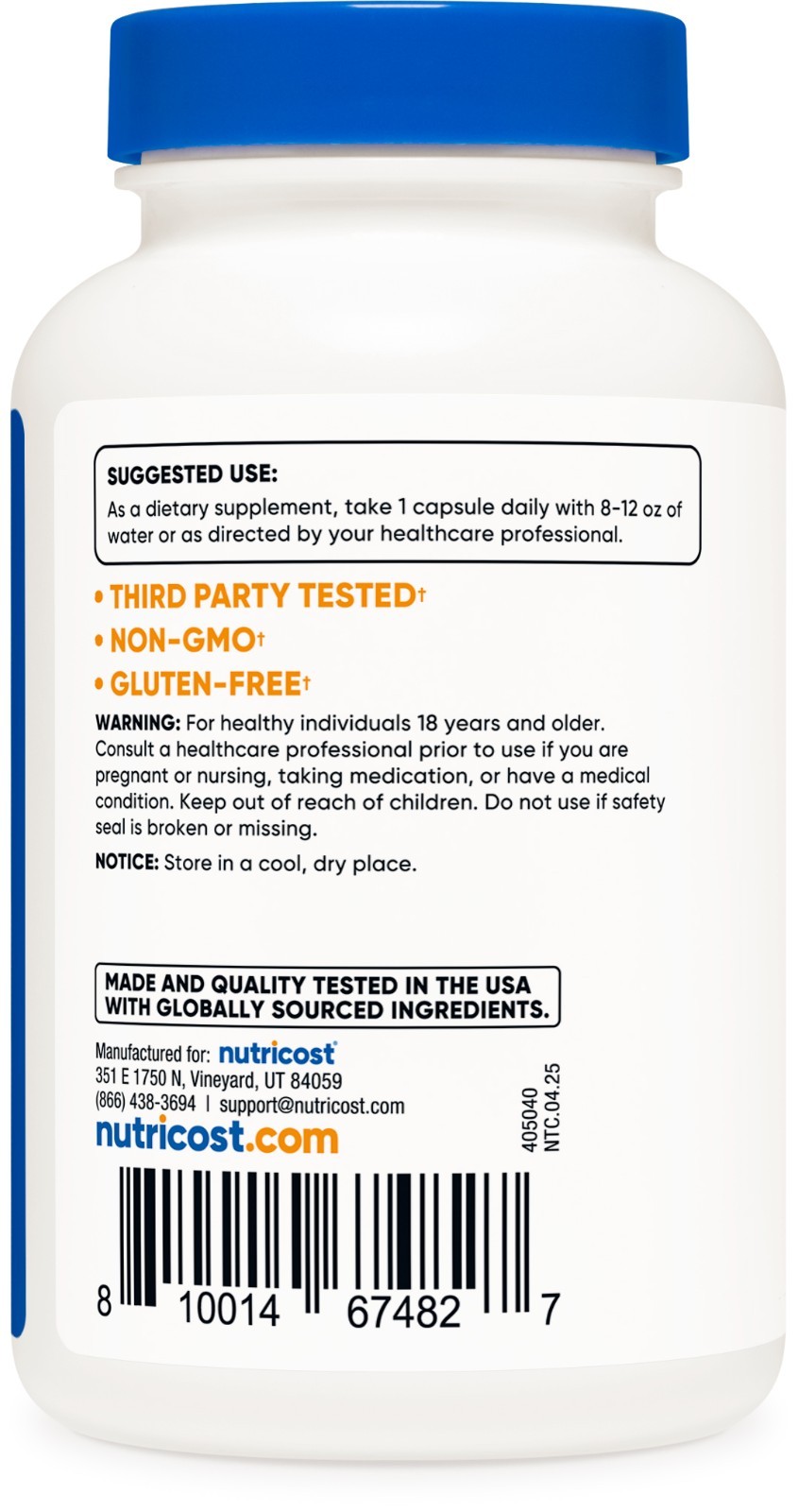 Nutricost Vitamin B6 (Pyridoxine HCl) 25mg, 240 Capsules