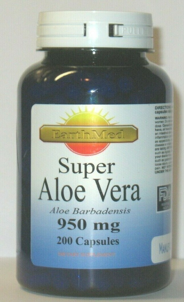 Super Aloe Vera 950 mg, 200 Capsules